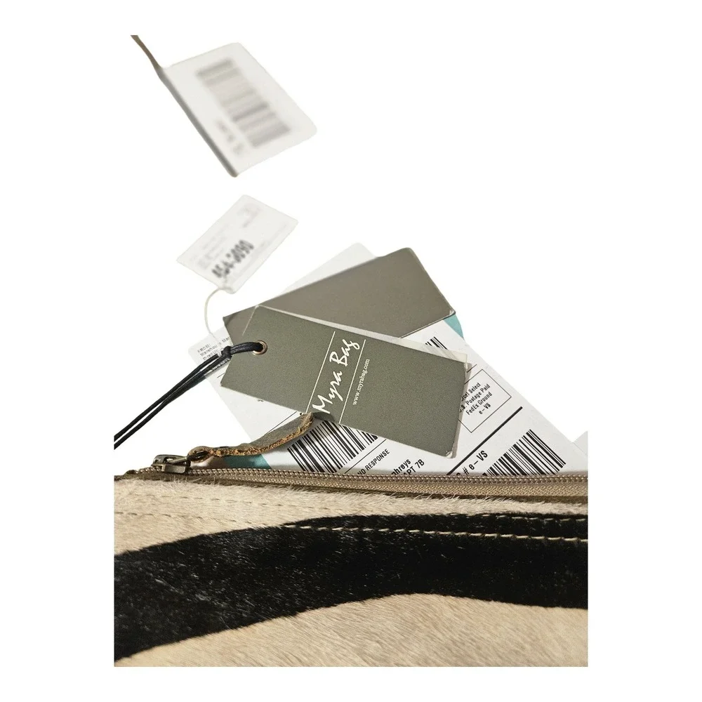 Myra Bag Wristlet Set 3 New Cowhide Leather Southwestern‎ Zebra Chevron Pouches